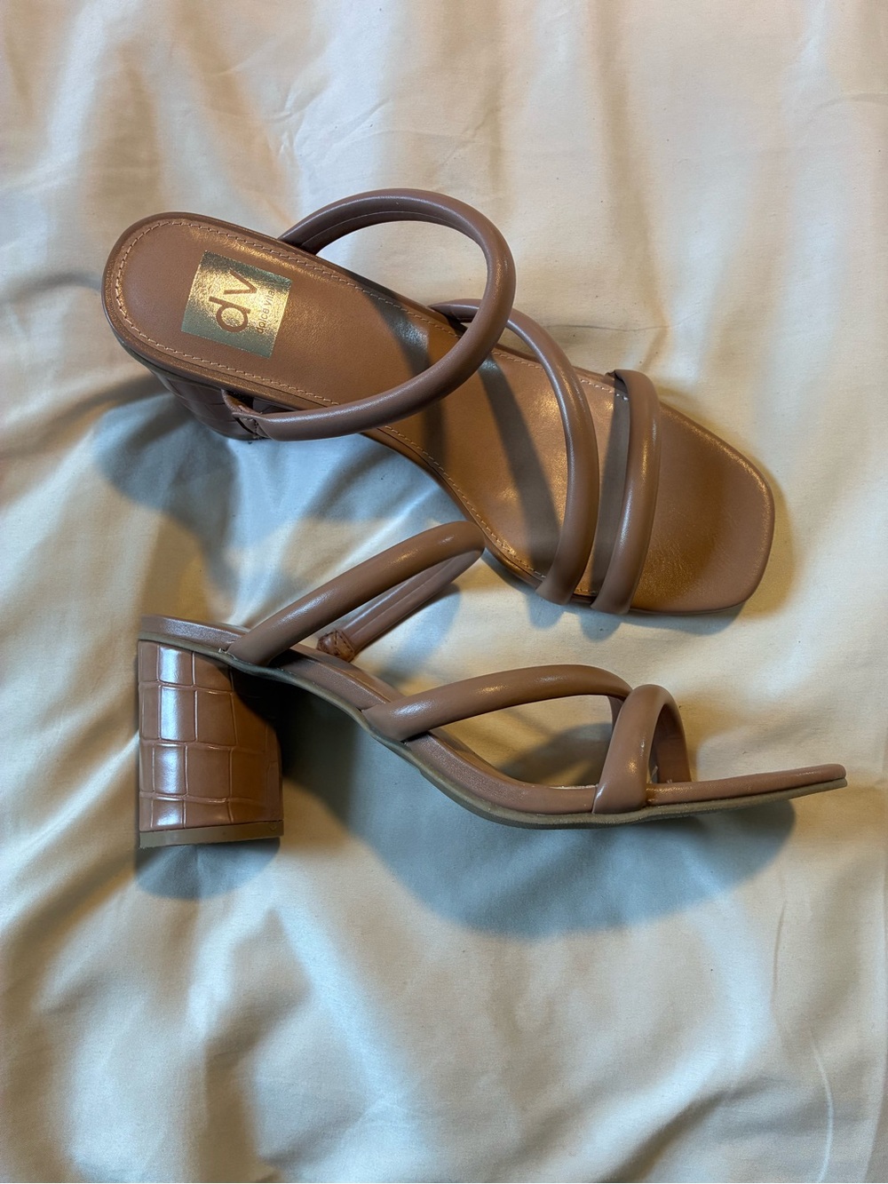 Dolce Vita Heel Sandals Tan Size 10